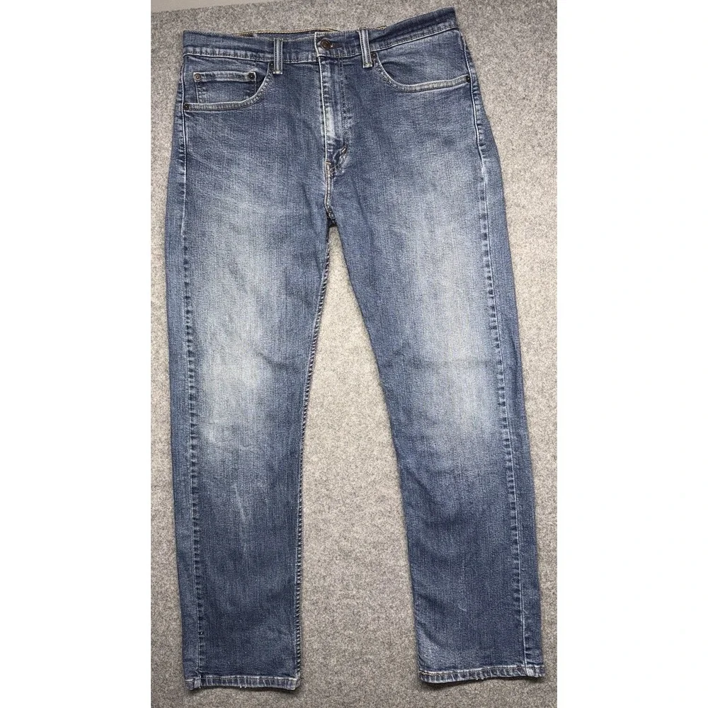 Levis 505 Regular Fit Straight Leg Mens 34x32 Medium Wash Classic Fit Denim 2017